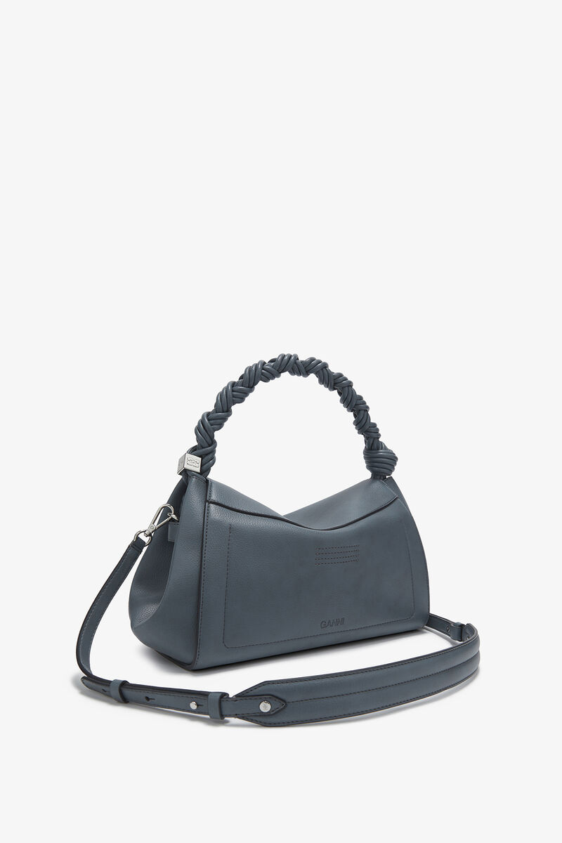 Very Bou Bag Grained in Grey, Polyurethane, in colour Quiet Shade - 2 - GANNI