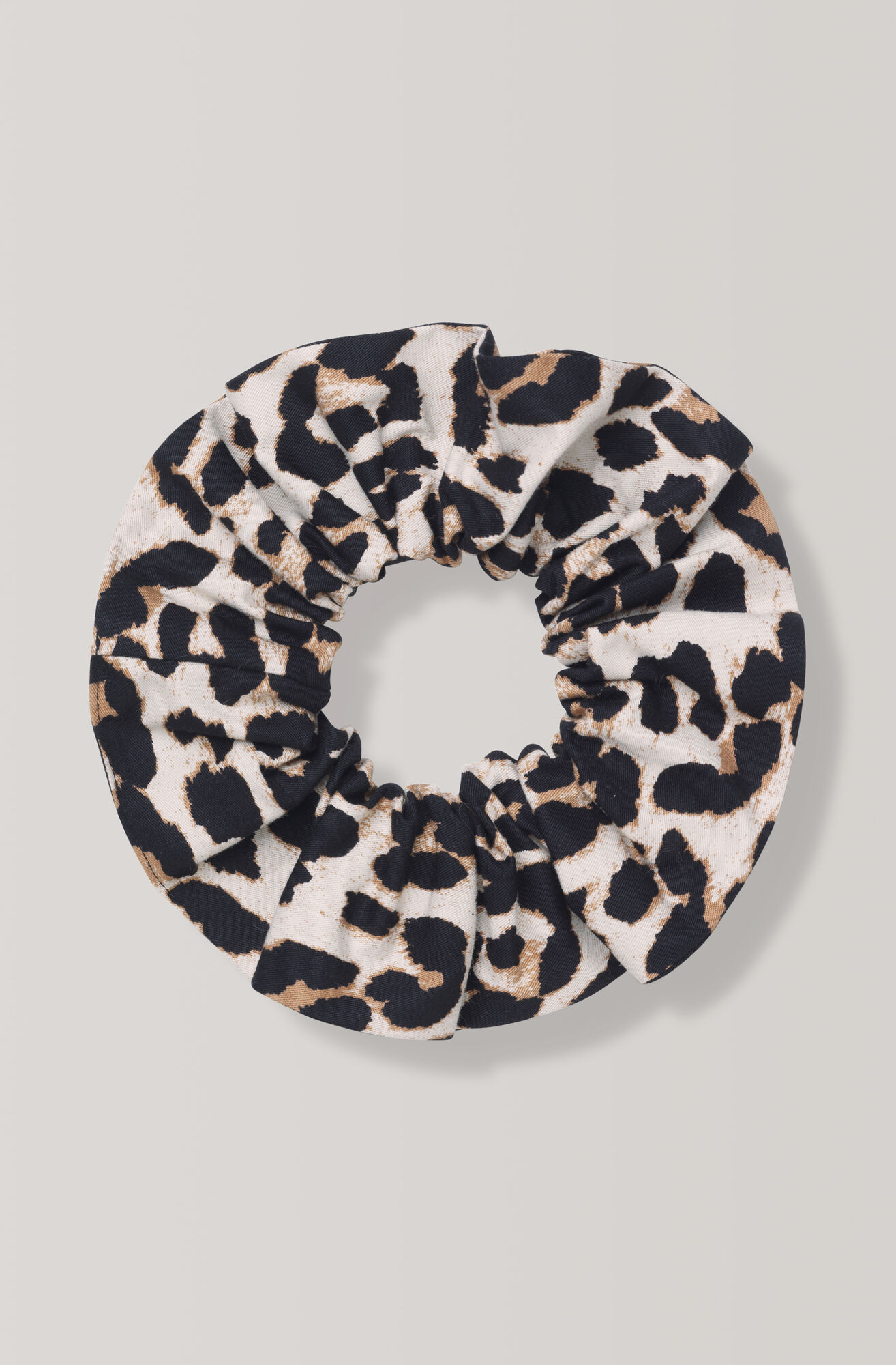 Fabre Cotton Scrunchie, Leopard Fabre Cotton Scrunchie, Leopard, hi-res