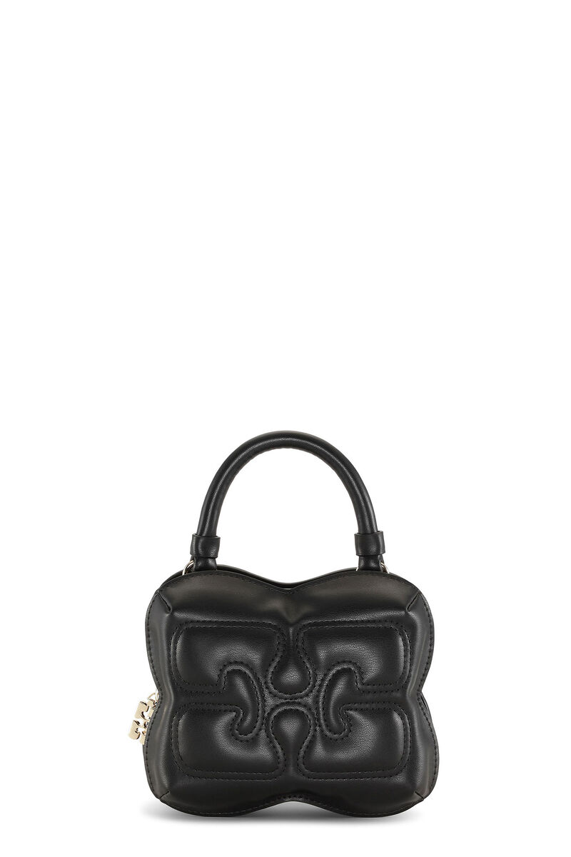 Small Black Butterfly Crossbody Bag, Polyester, in colour Black - 1 - GANNI