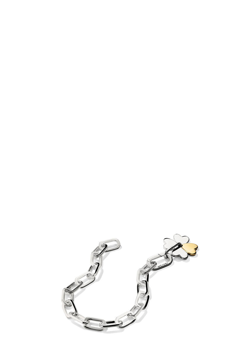 Mejuri x GANNI Clover Pendant Bracelet, in colour Silver - 2 - GANNI