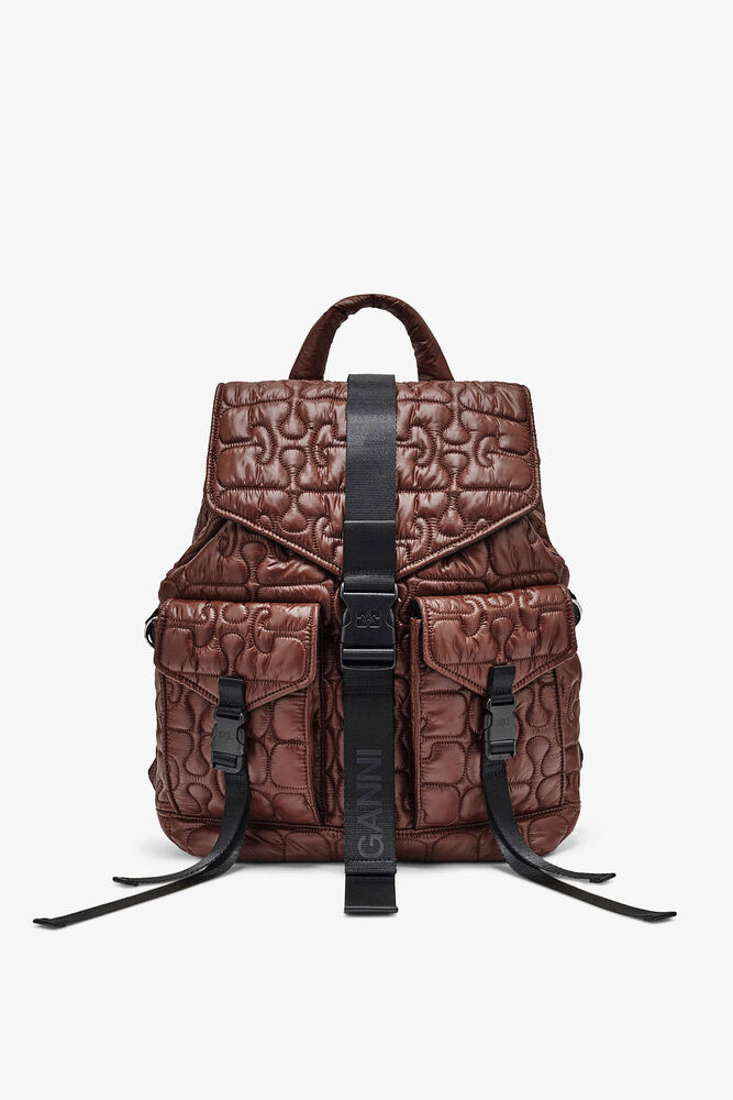 Gesteppter Re-Tech-Rucksack, Chicory Coffee