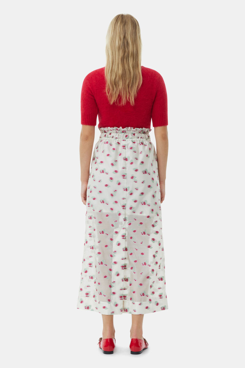 Red Brushed Alpaca Top, Alpaca, in colour Racing Red - 4 - GANNI