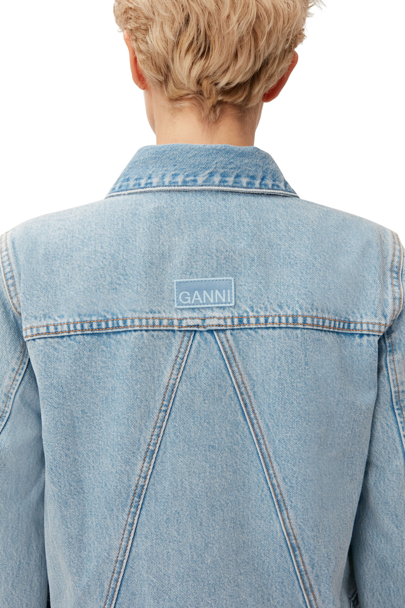 Rigid Denim Rigid Denim Camy, Cotton, in colour Light Blue Stone - 4 - GANNI