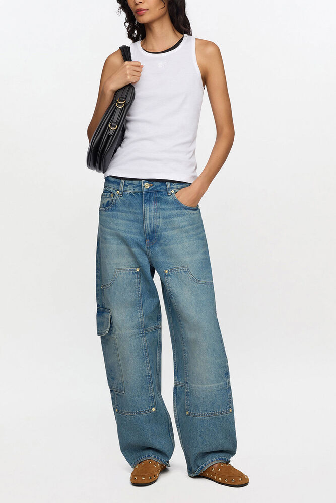 Audri Jeans in Tint Rigid Denim, Mid Blue Vintage
