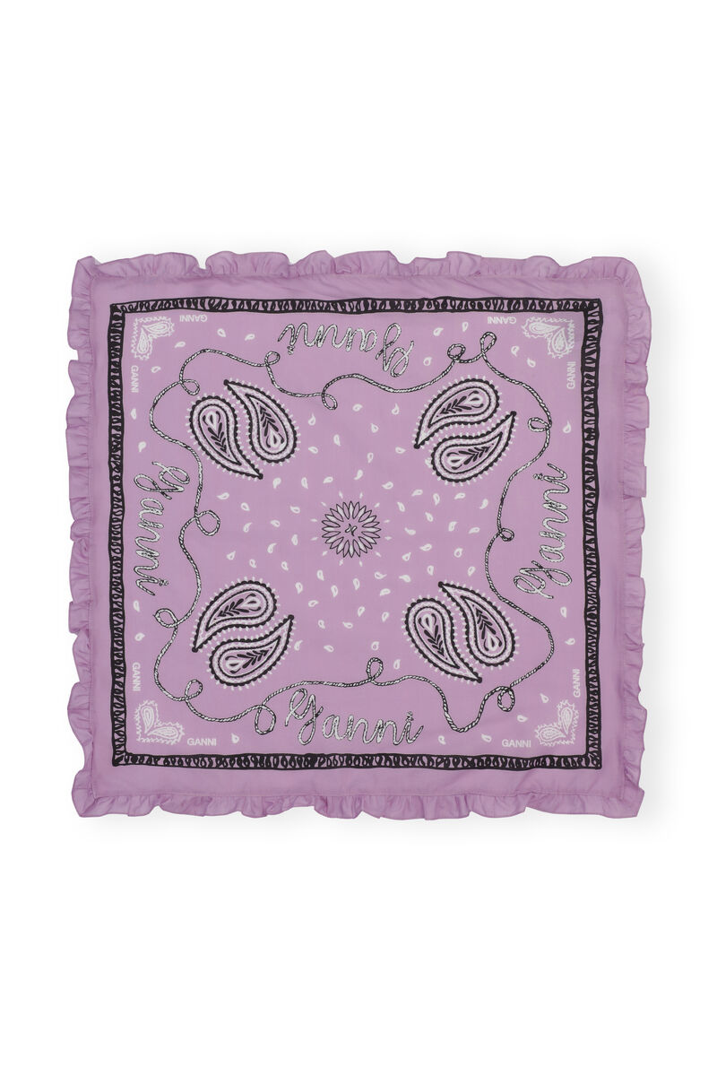 Bandana, Cotton, in colour Winsome Orchid - 2 - GANNI