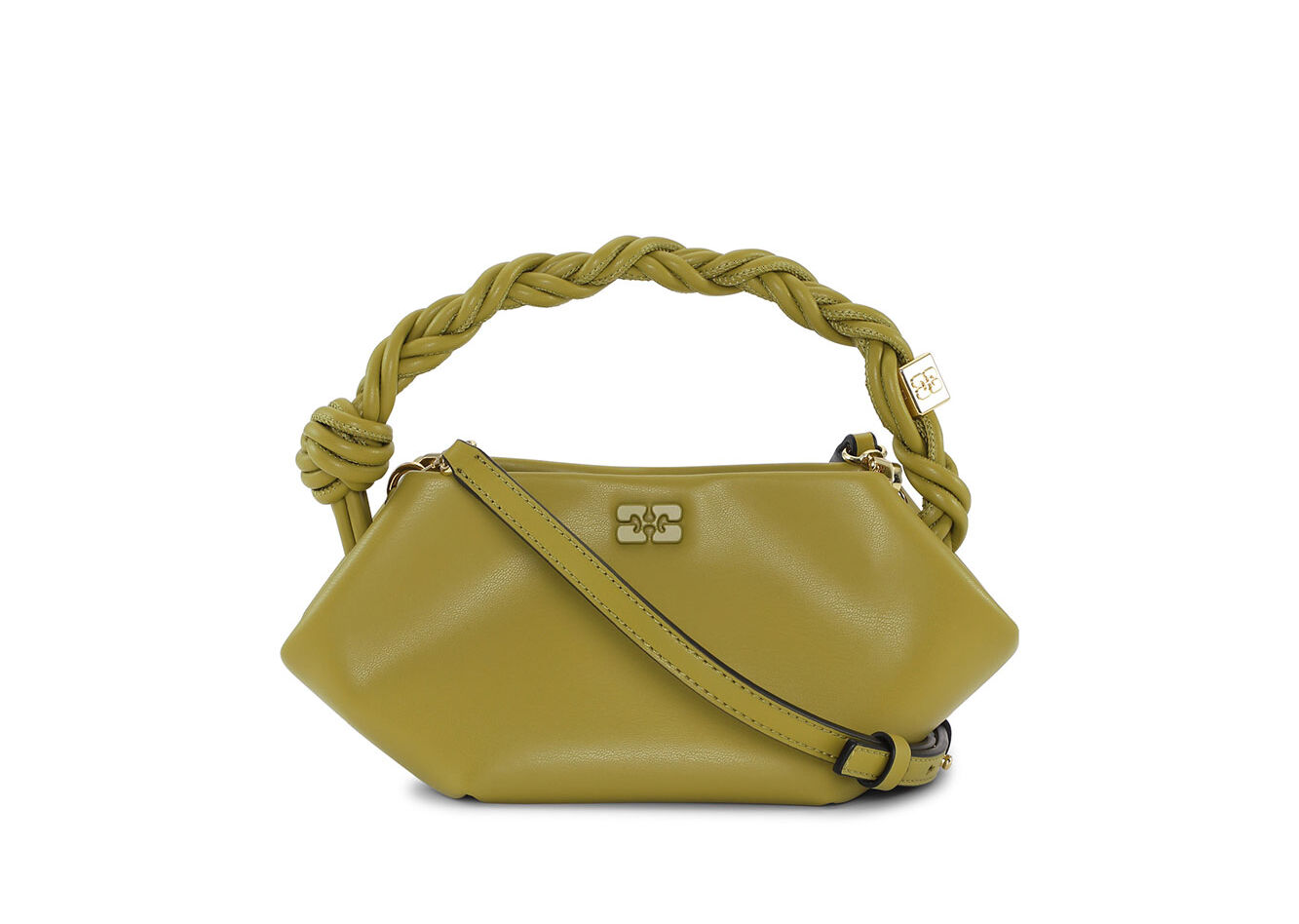 Olive Mini GANNI Bou Bag, Polyester, in colour Olive Drab - 1 - GANNI