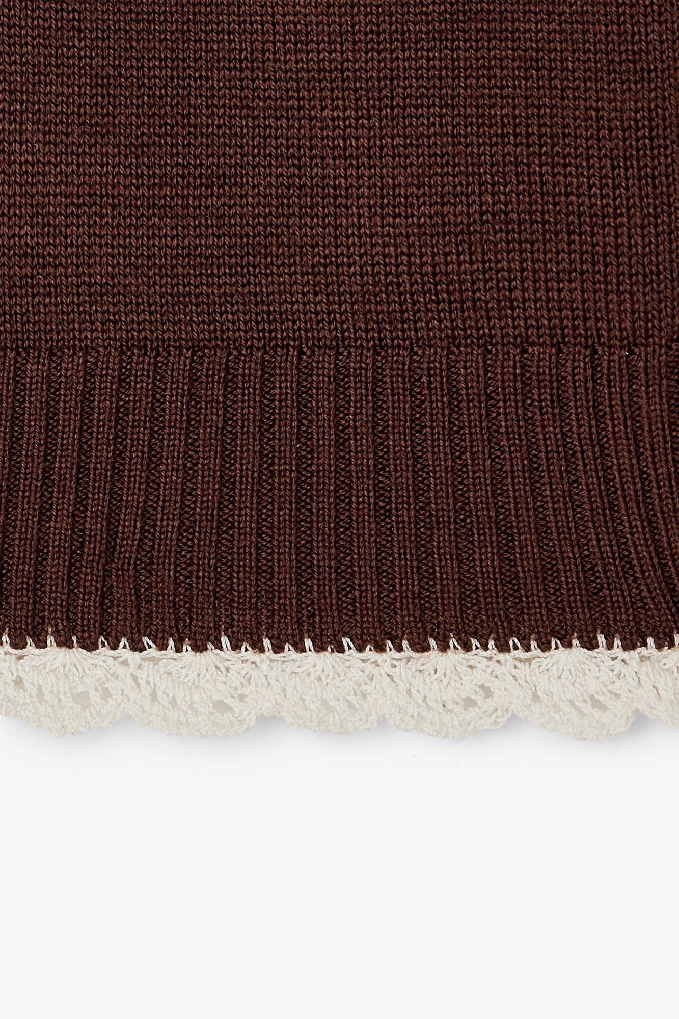 Crewneck i brun uld, Wool, in colour Chicory Coffee - 2 - GANNI