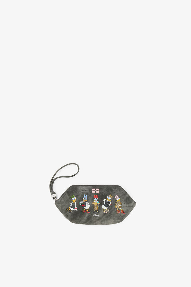 Daisy Duck Bleached Make-Up Pouch, Black Oyster