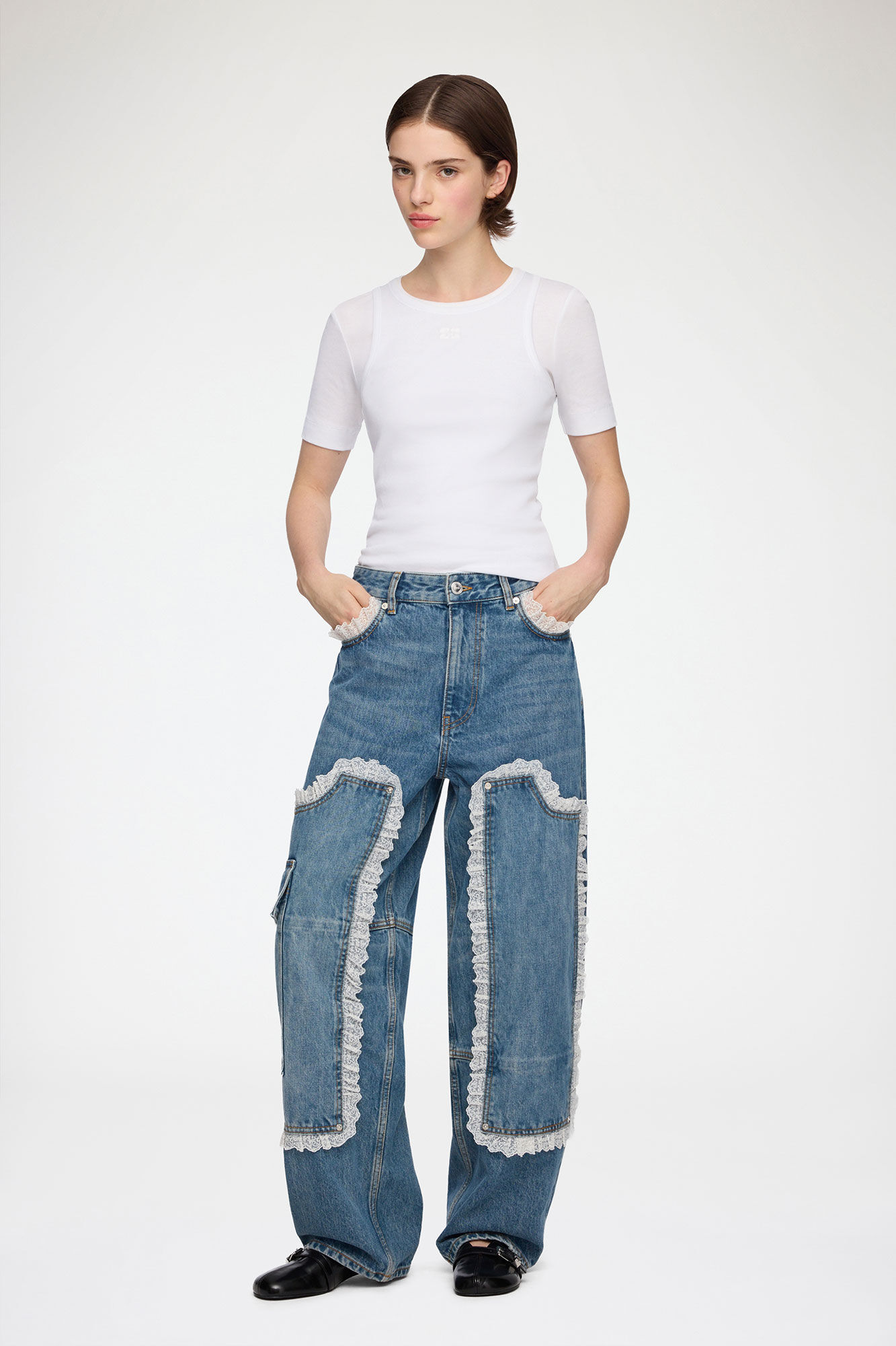 New GANNI Pants | Satin, Velvet & Wide-Leg Styles | GANNI US