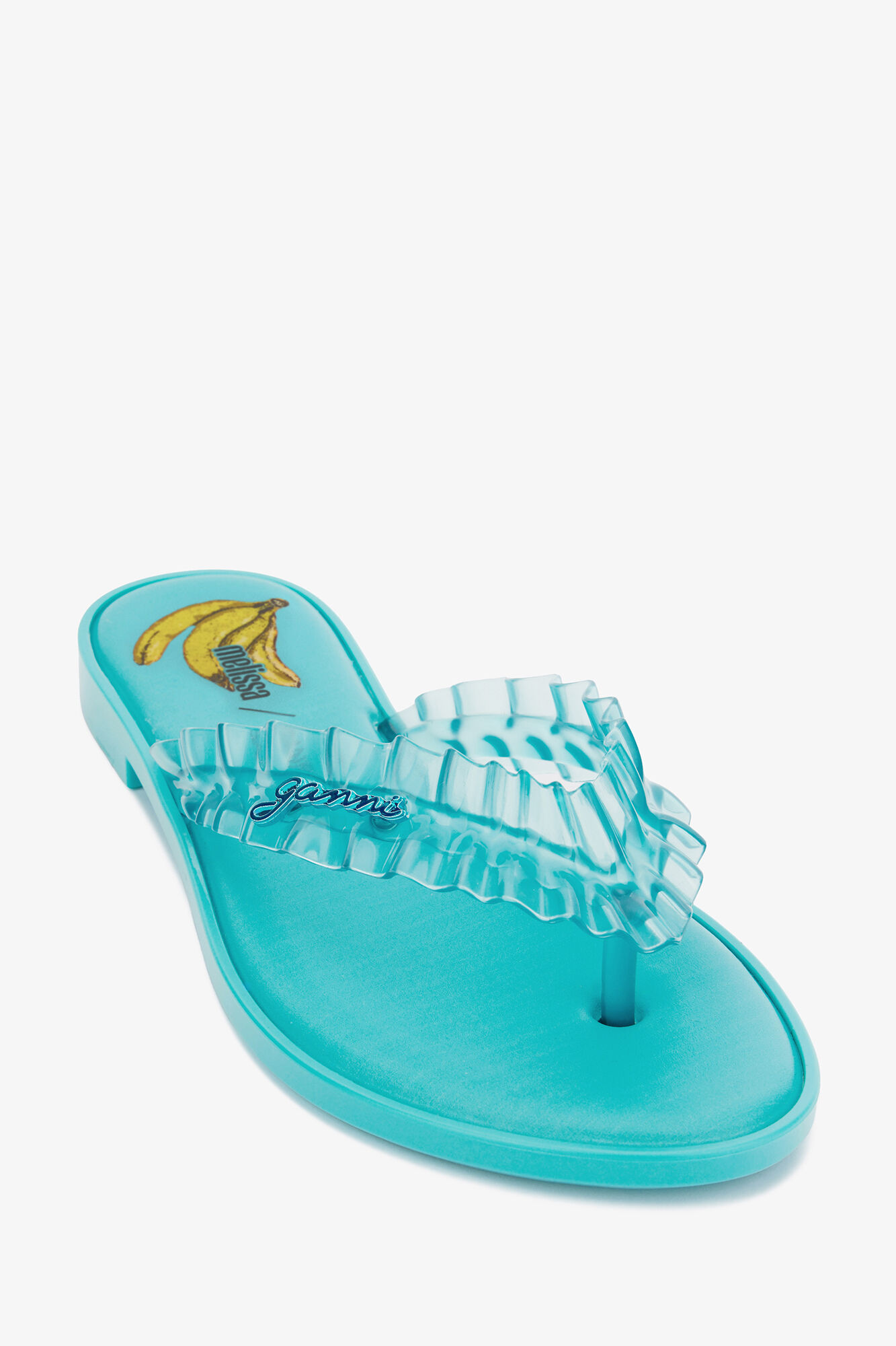 Melissa Flip Flop in Blue, Polyvinyl Chloride, in colour Scuba Blue - 4 - GANNI