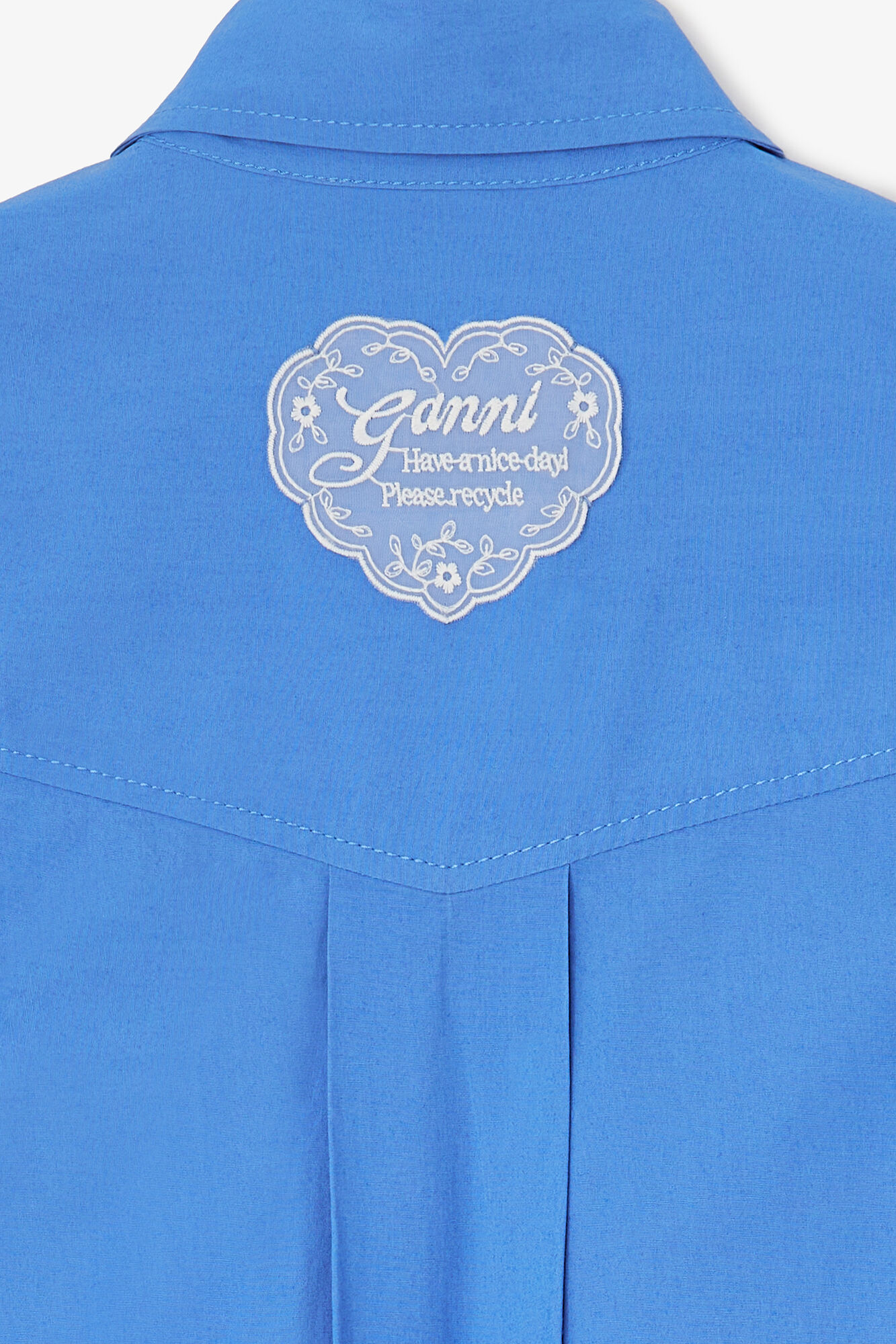 Shirt in Blue Cotton | GANNI US
