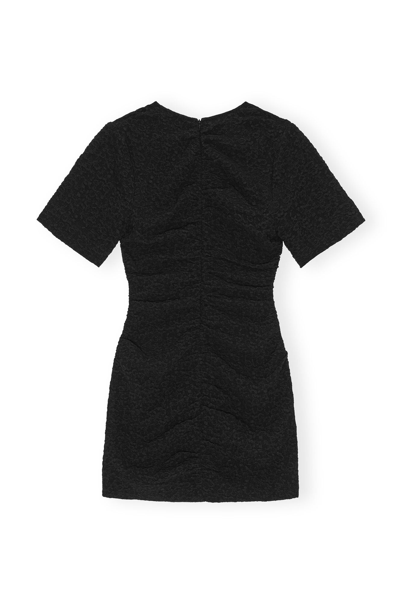 Black Textured Suiting Mini Dress, Polyester, in colour Black - 2 - GANNI