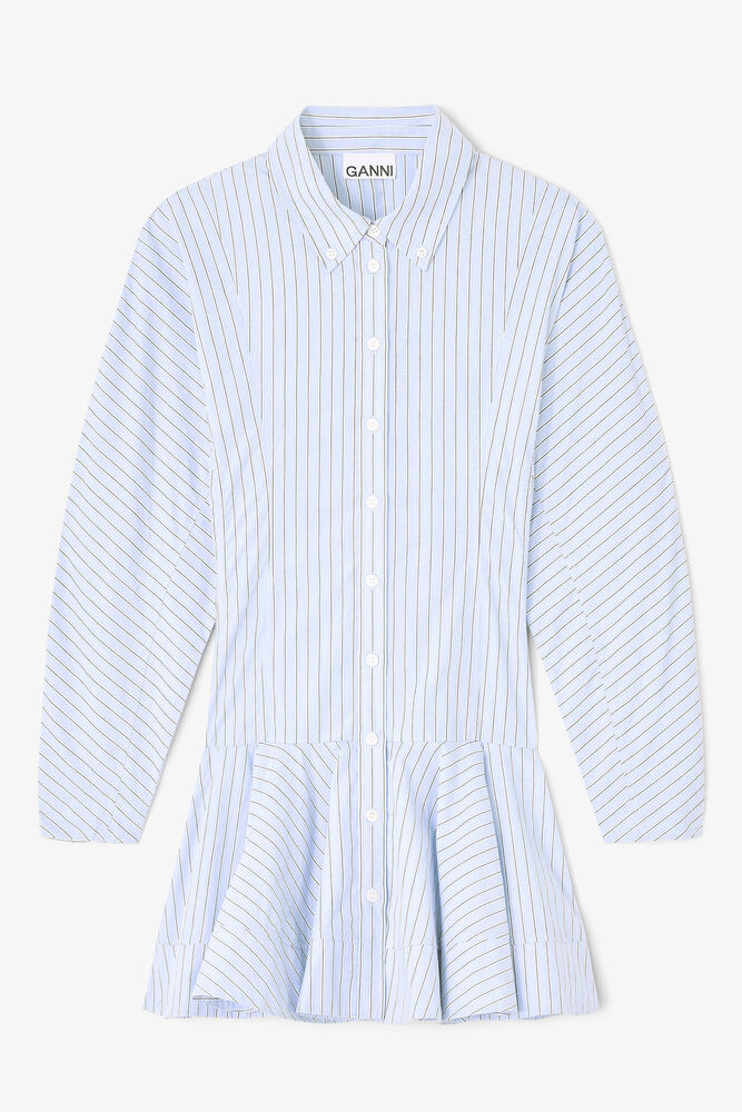 Blue Stripe Shirt Dress, Lavender Lustre