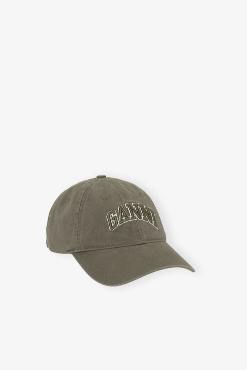 Ganni Canvas Cap In Kalamata Women's Organic Cotton