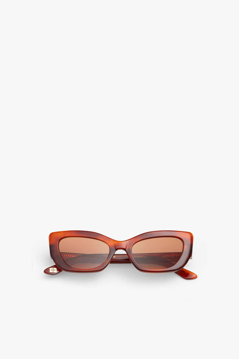 GANNI x Ace & Tate Tiger's Eye Sadie Sunglasses, Acetate, in colour Tiger's Eye - 1 - GANNI