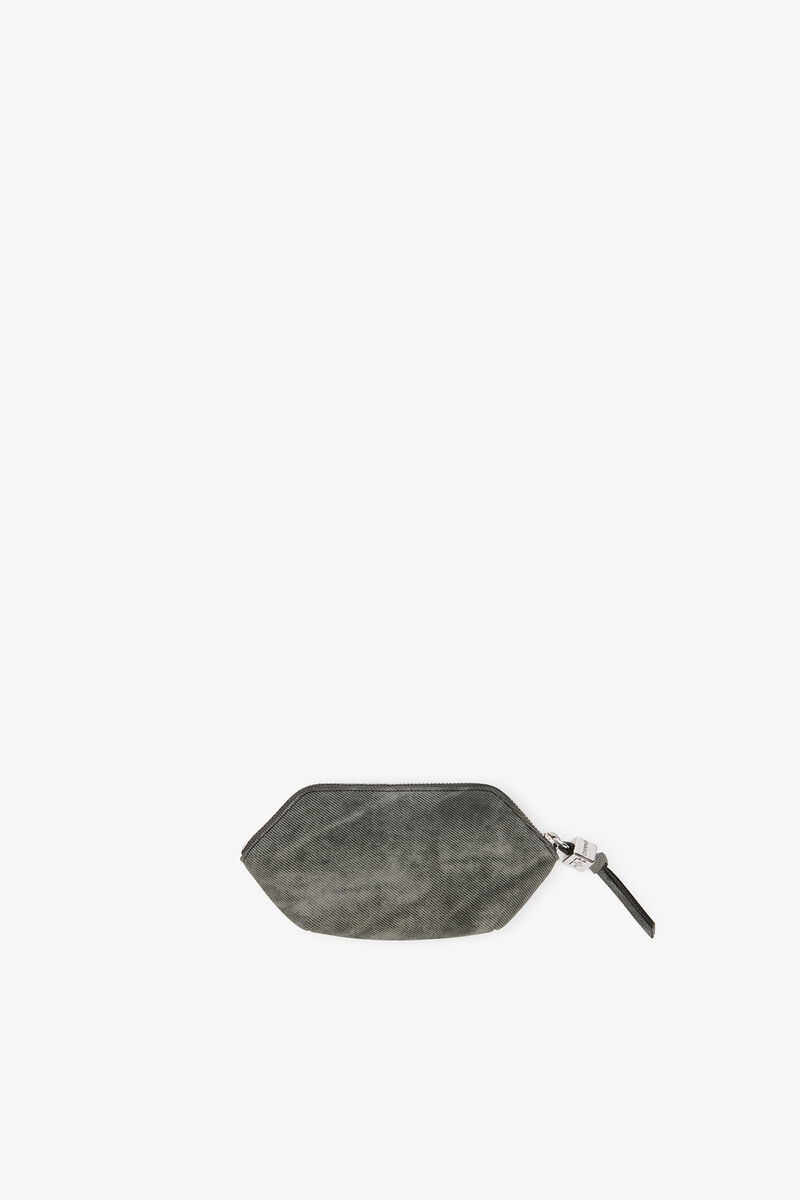 Daisy Duck Bleached Bou Coin Purse, Recycled Polyester, in colour Black Oyster - 2 - GANNI