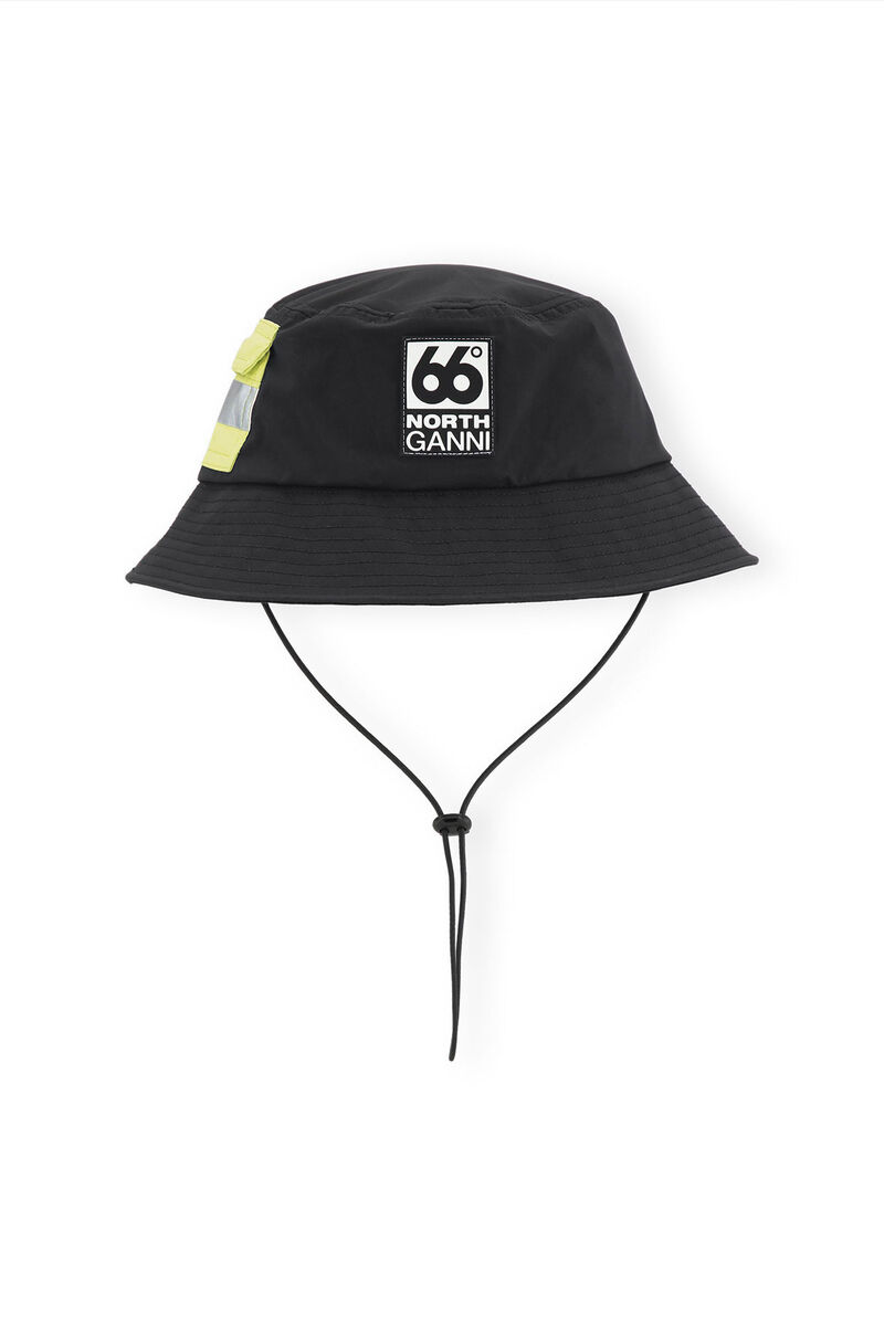 Tangi Neoshell Bucket Hat, Polyamide, in colour Black - 1 - GANNI