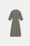 Crepe Wrap Midi Dress, Viscose, in colour Phantom - 2 - GANNI