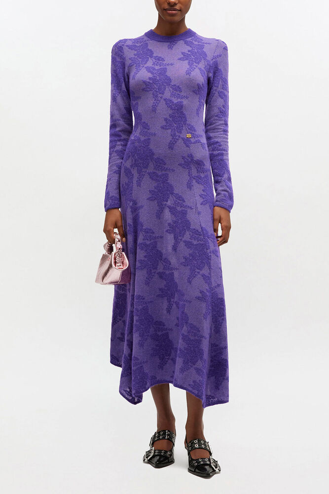 Purple Sheer Flower Dress, Passion Flower