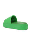 Vegea™ Slide Sandals, Vegan Leather, in colour Kelly Green - 2 - GANNI
