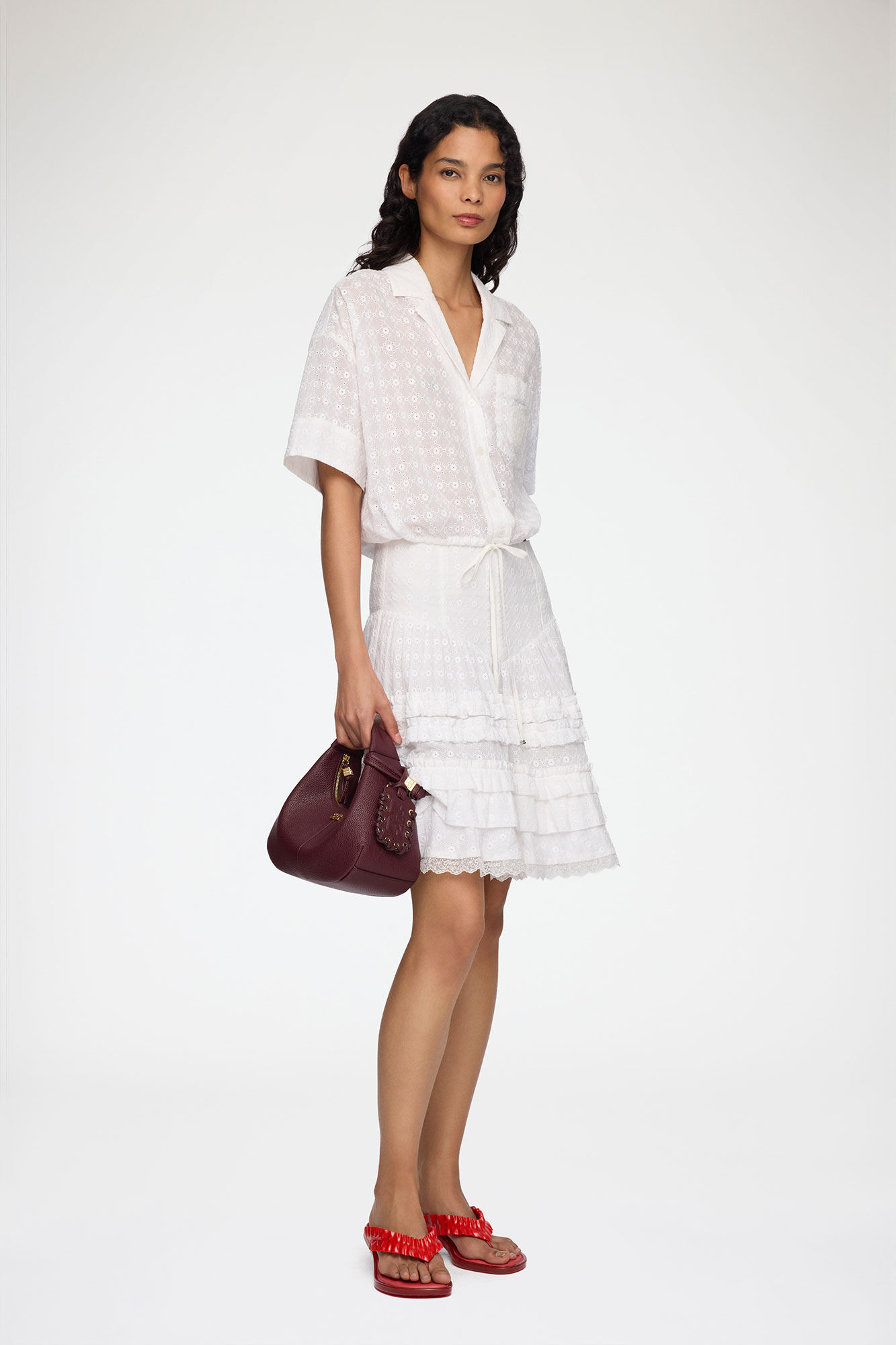 Braune Mini-Hobo-Tasche, Recycled Polyester, in colour Chicory Coffee - 1 - GANNI