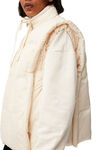 Oversized Shiny Puff Vest, Recycled Polyester, in colour Buttercream - 3 - GANNI