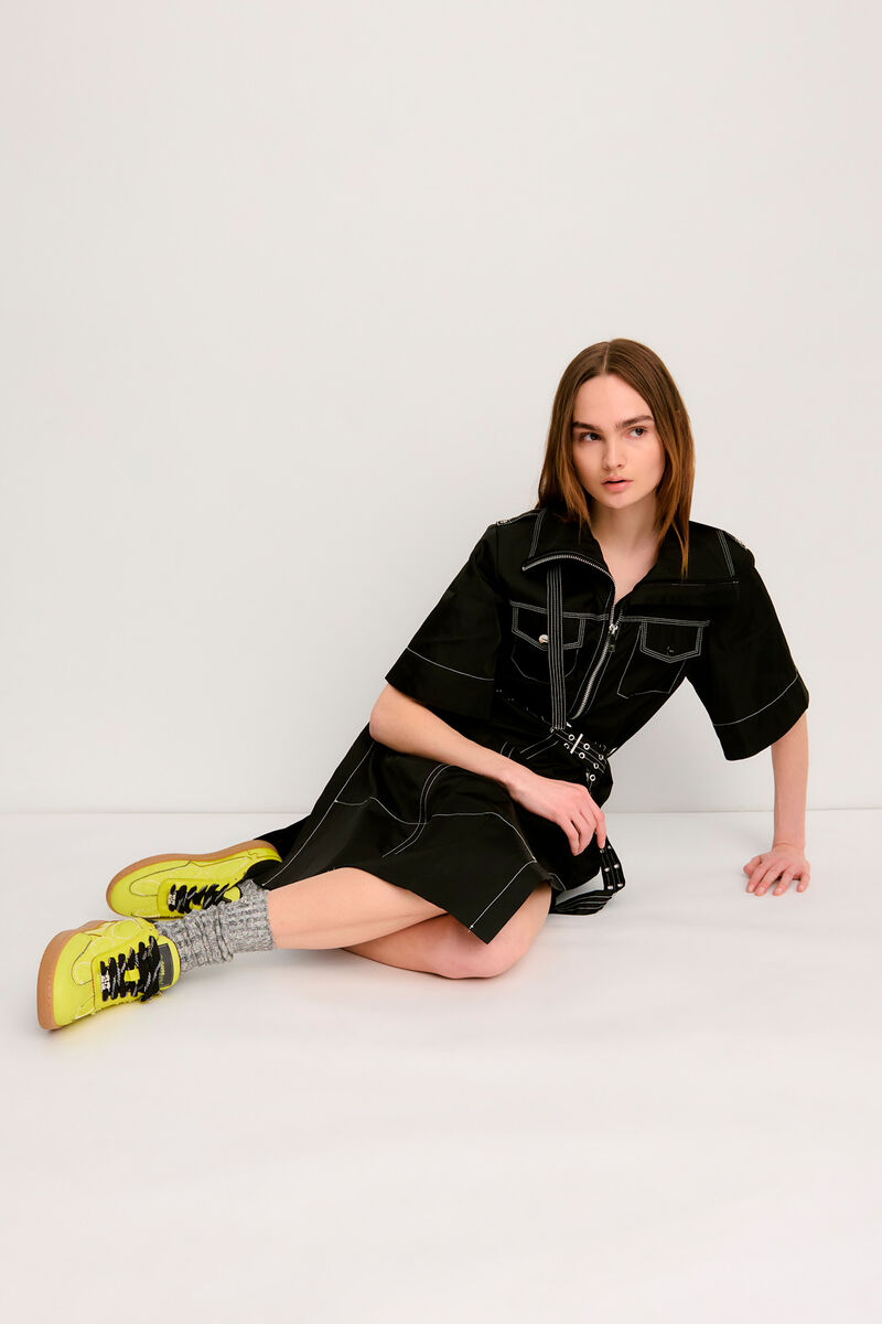 08 Sneakers, Polyurethane, in colour Blazing Yellow - 1 - GANNI