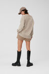 Software Wool Mix Knit V-Neck Pullover, Polyamide, in colour Brazilian Sand - 3 - GANNI