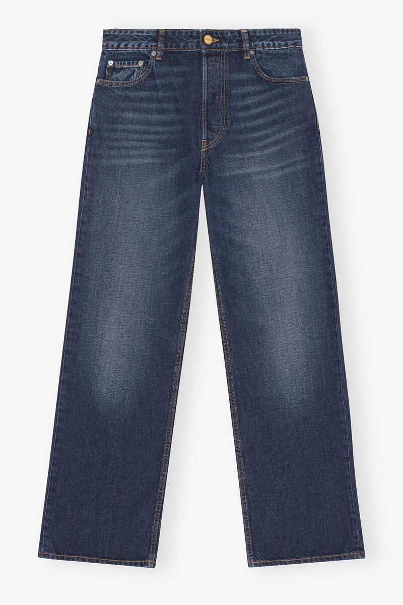 Dark Blue Izey Jeans, Cotton, in colour Dark Blue Vintage - 1 - GANNI