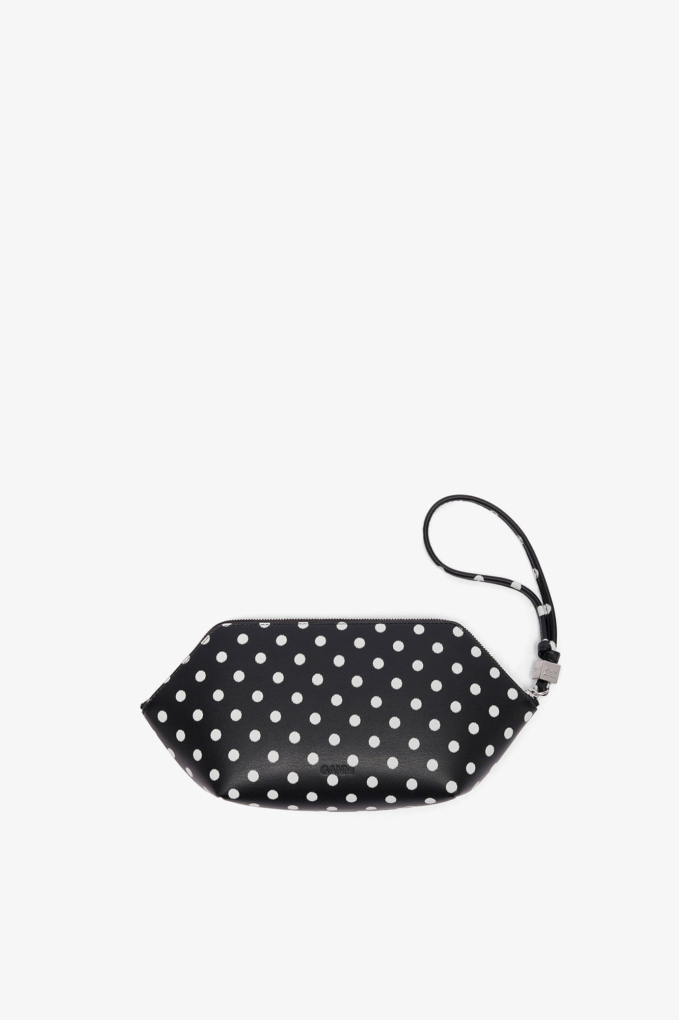 Bou Make Up Pouch with Dots, in colour Black - 2 - GANNI