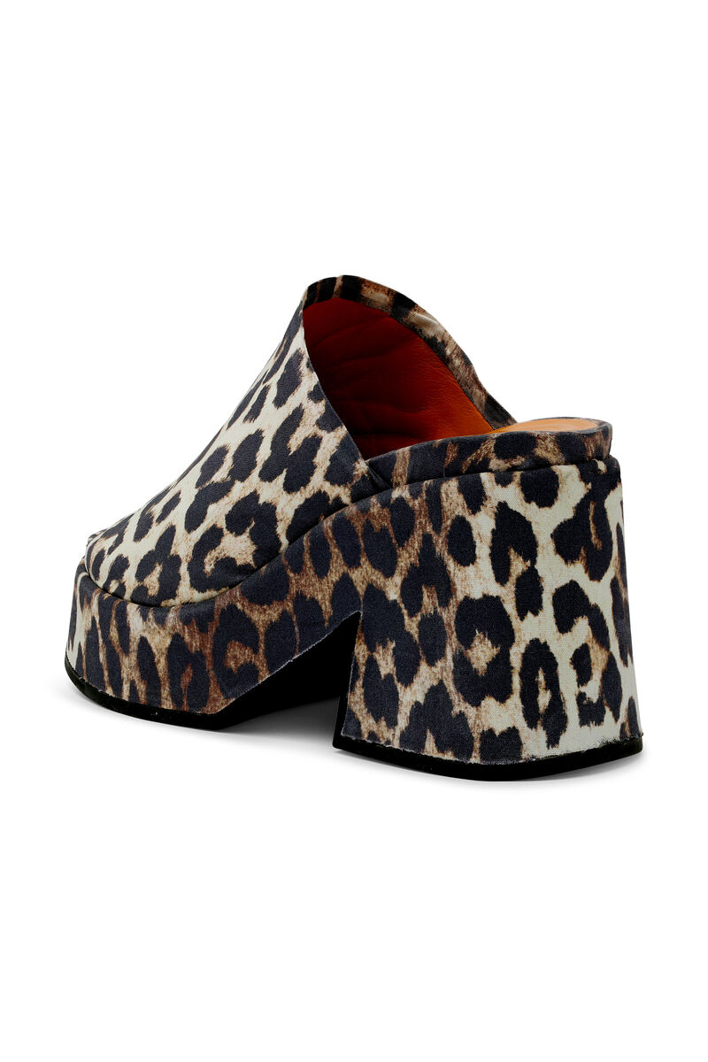Retro Mules, Polyurethane, in colour Leopard - 2 - GANNI