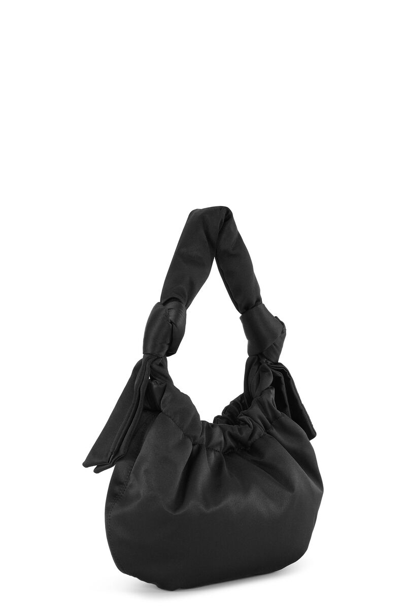 Small Occasion Hobo Bag, Polyester, in colour Black - 2 - GANNI