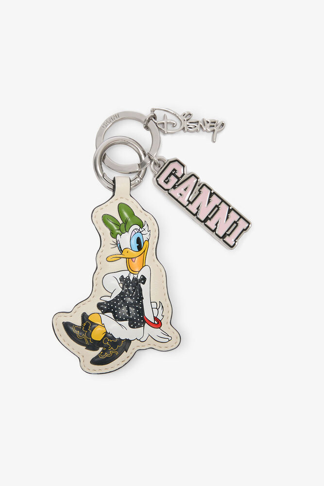 GANNI x Disney Daisy Duck White Keyring, Egret