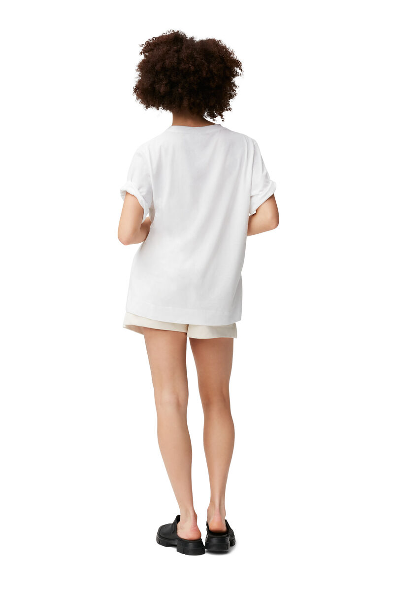 Shorts med snøring, Cotton, in colour Egret - 2 - GANNI