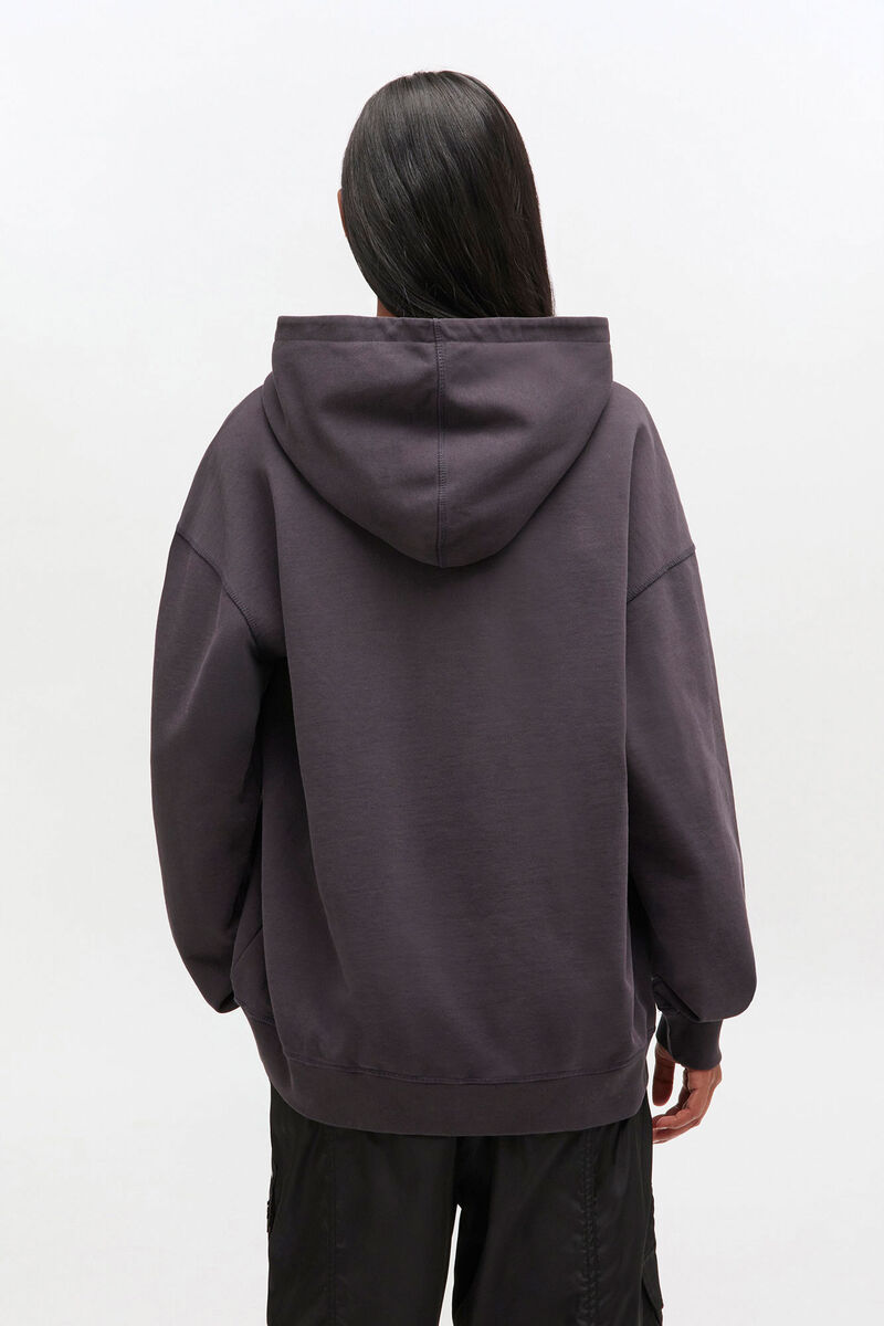 Black Puppy Hoodie, Cotton, in colour Phantom - 3 - GANNI