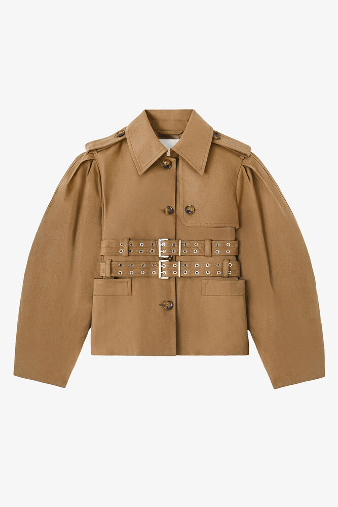 Jacke aus beigem Canvas, Ermine