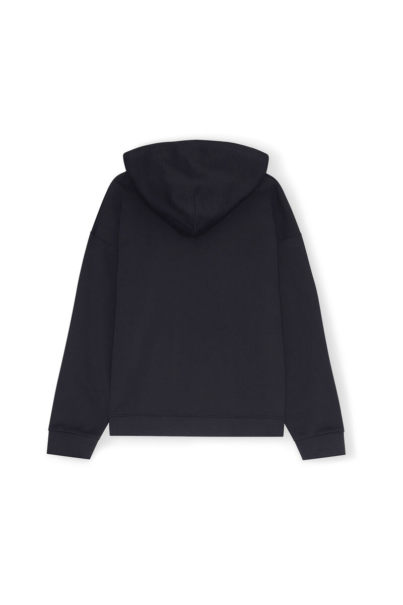 Oversized Hooded Sweatshirt, Cotton, in colour Black - 2 - GANNI