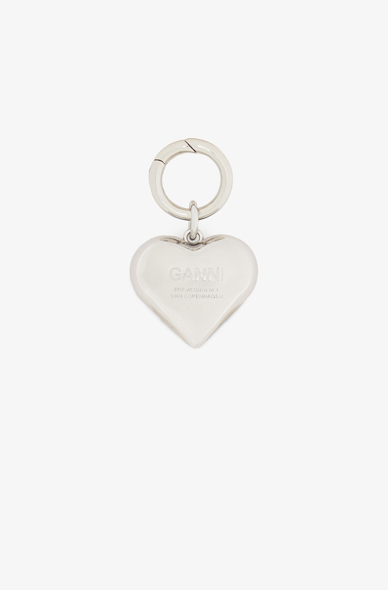 Check Bou Heart Charm, Acryl, in colour Charcole Art - 2 - GANNI