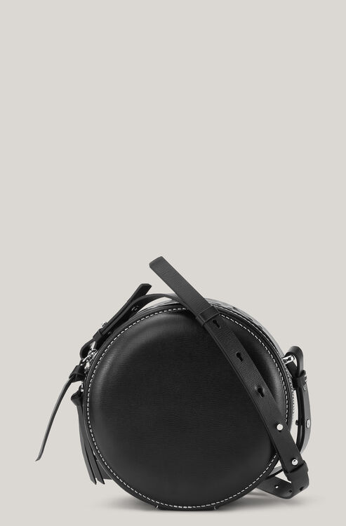 가니 크로스바디백 GANNI Round Crossbody Logo Bag,Black