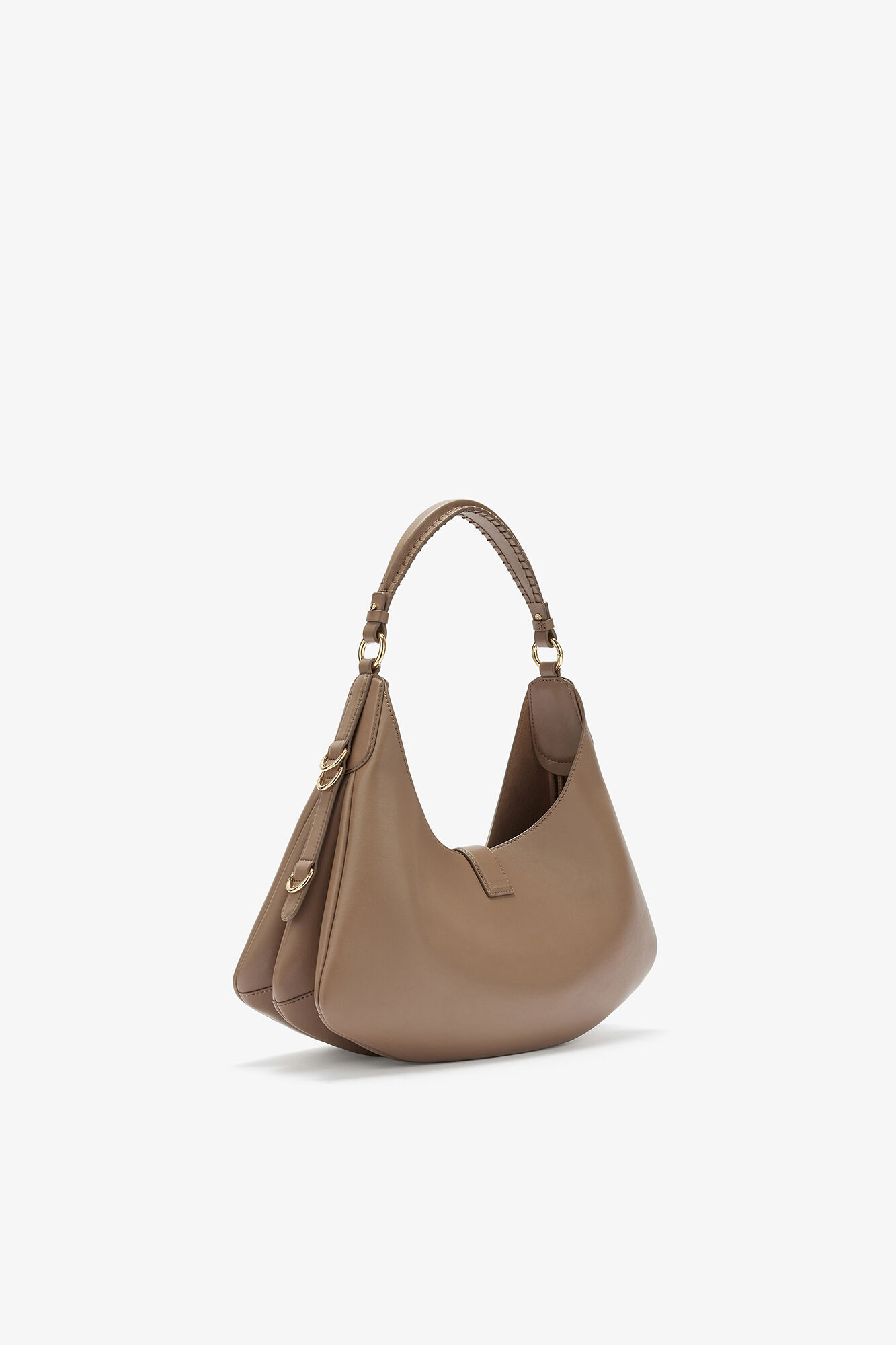 Lille Kat taske i brun, Recycled Leather, in colour Coca Mocha - 2 - GANNI