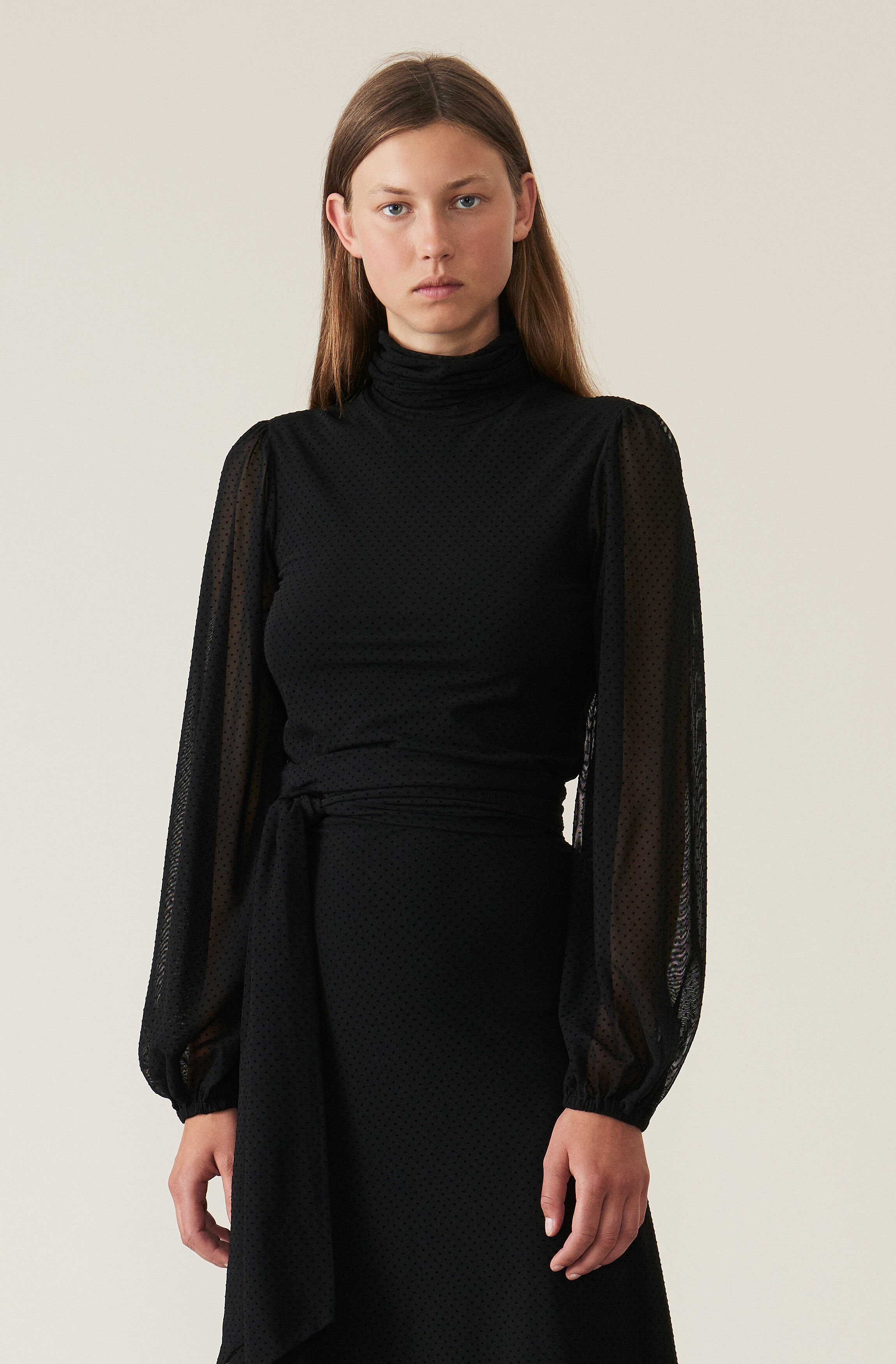 sheer roll neck