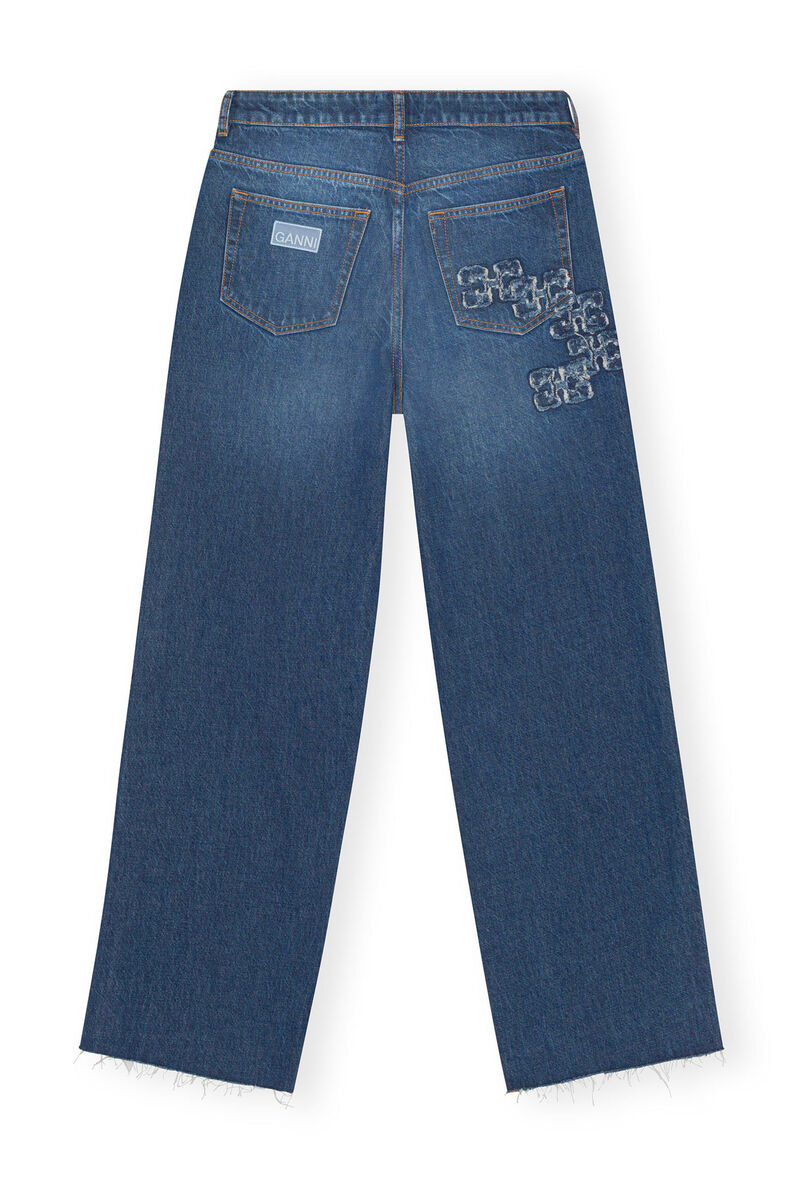 „Izey“-Re-Cut-Jeans , Cotton, in colour Mid Blue Stone - 2 - GANNI