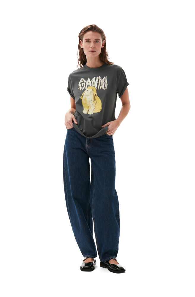 Relaxed Bunny T-shirt, Volcanic Ash