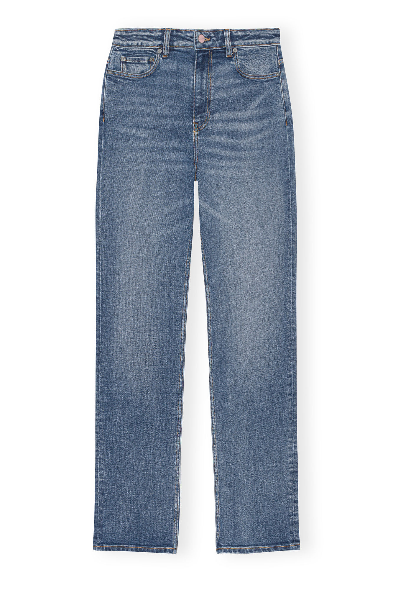 Mid Blue Vintage Pohli Jeans, Cotton, in colour Mid Blue Vintage - 1 - GANNI