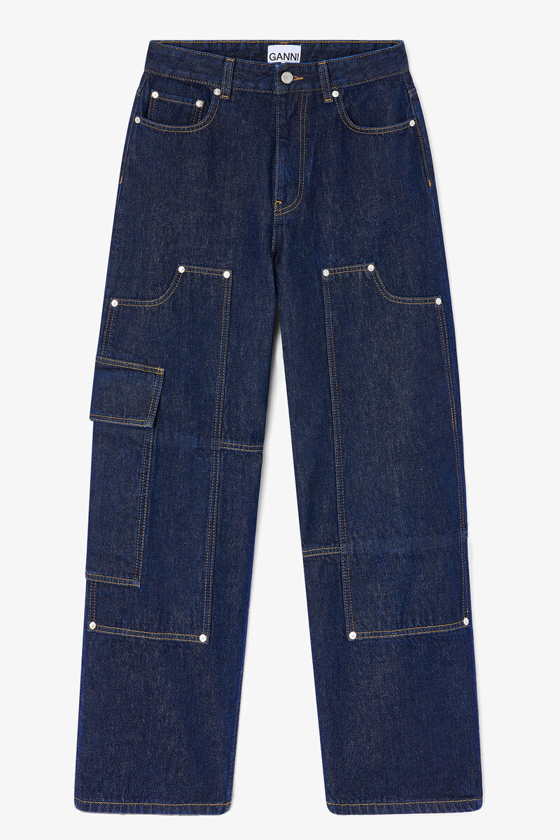 Dark Rinse Audri Jeans, in colour Rinse - 1 - GANNI