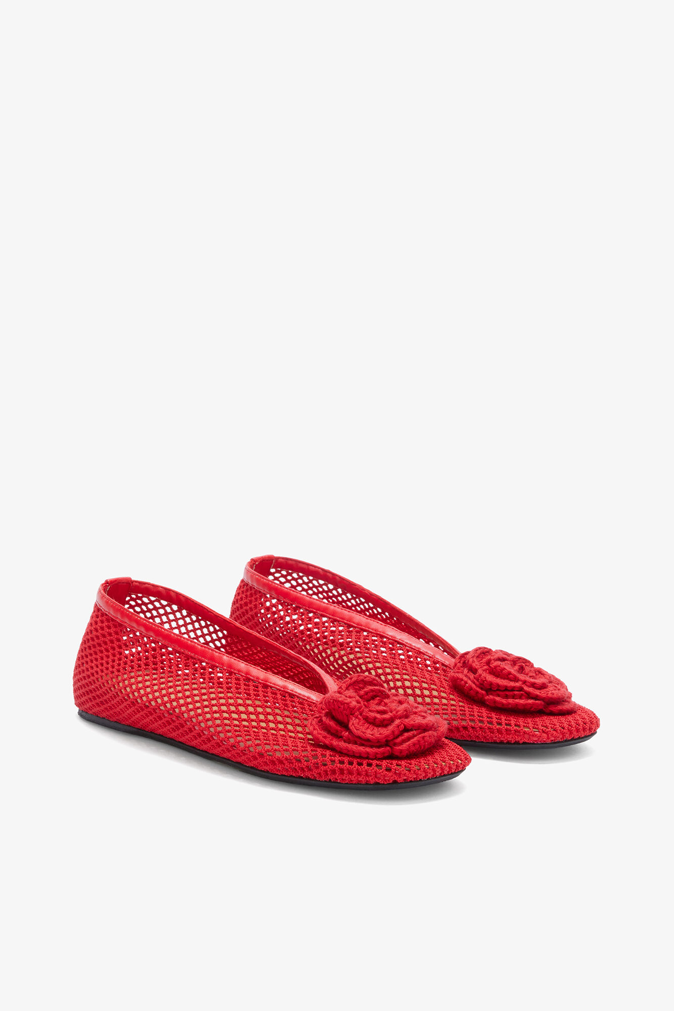 Jenny Ballerina in Red Mesh | GANNI US