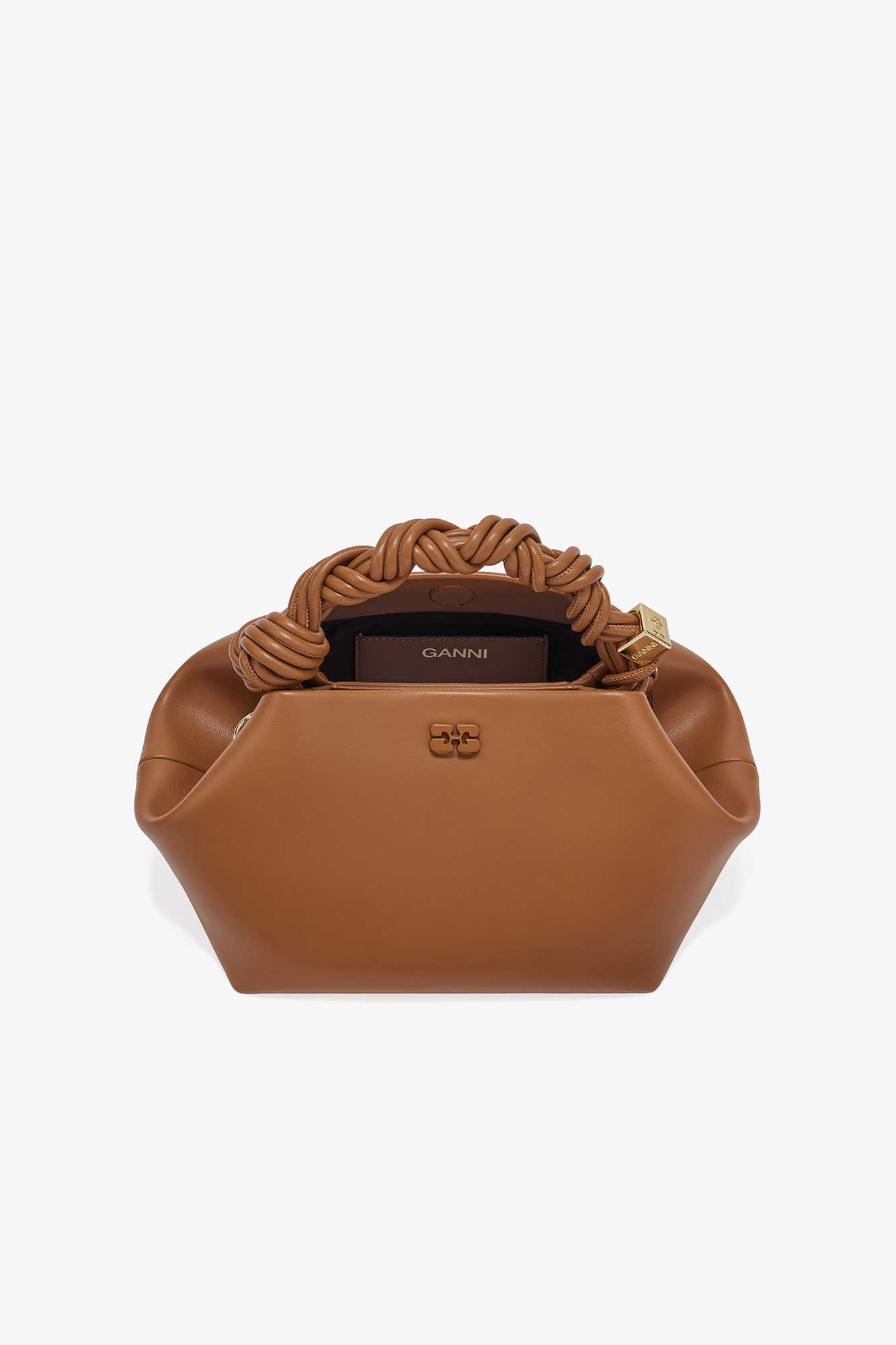 Karamellfarbene kleine GANNI Bou Tasche, Polyester, in colour Caramel Café - 3 - GANNI