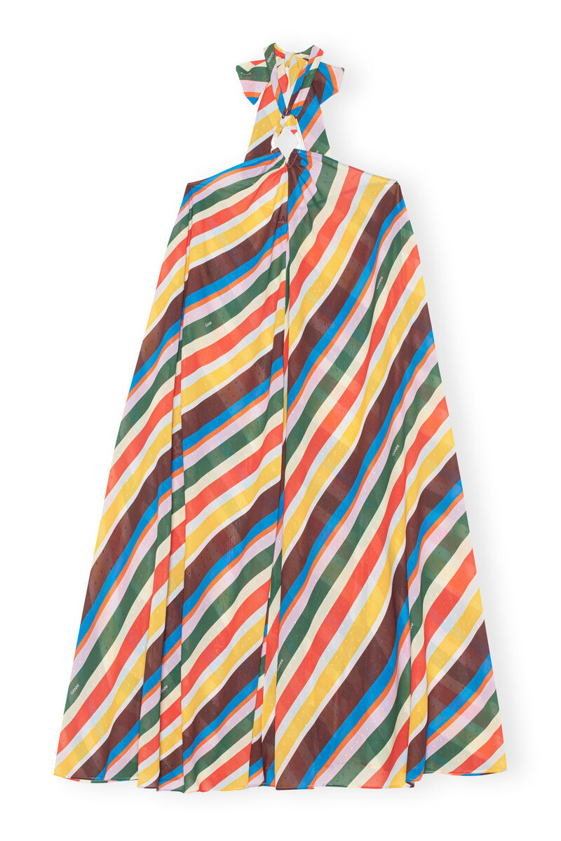 Halter Dress, Polyester, in colour Multicolour - 1 - GANNI