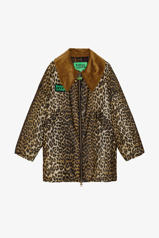 GANNI x Barbour Leopard Bomber Jacket, Leopard
