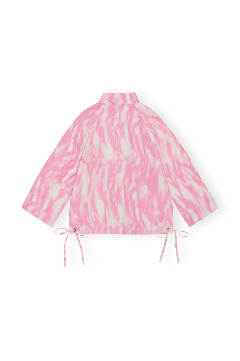 Anorakkjakke i teknisk stoff, Polyester, in colour Dreamy Daze Phlox Pink - 2 - GANNI
